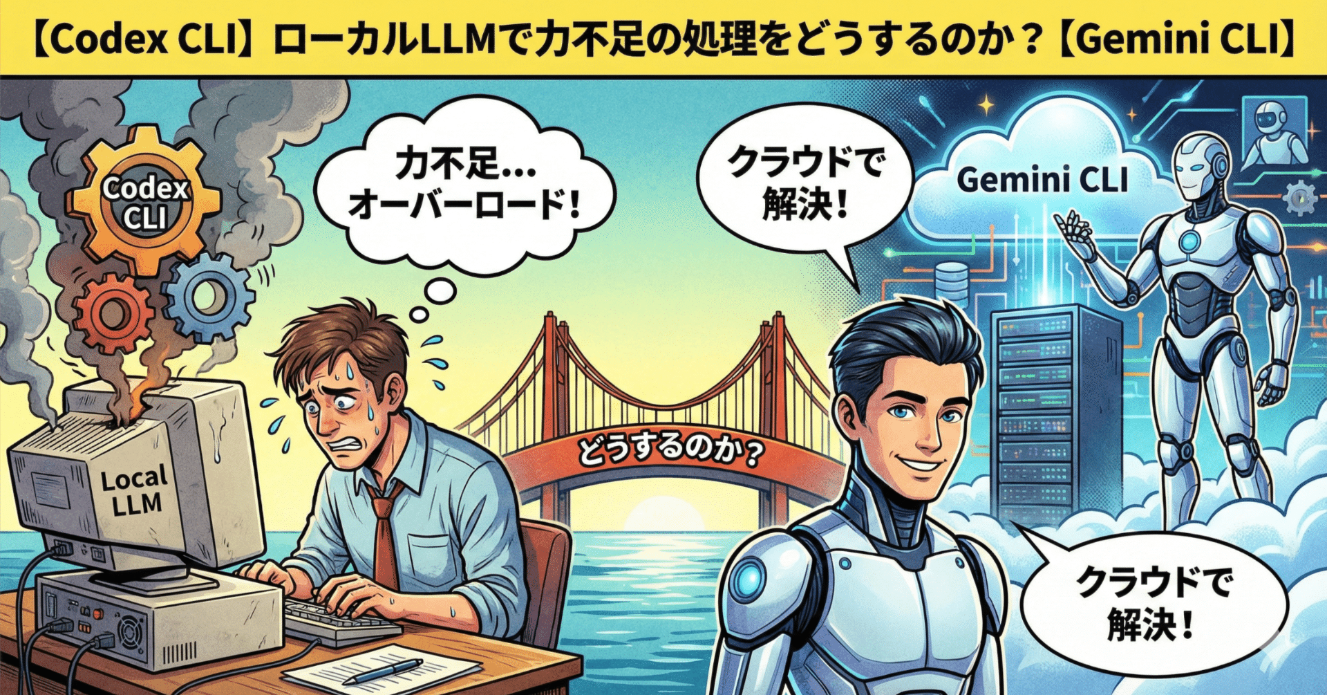 【Codex CLI】ローカルLLMで力不足の処理をどうするのか?【Gemini CLI】