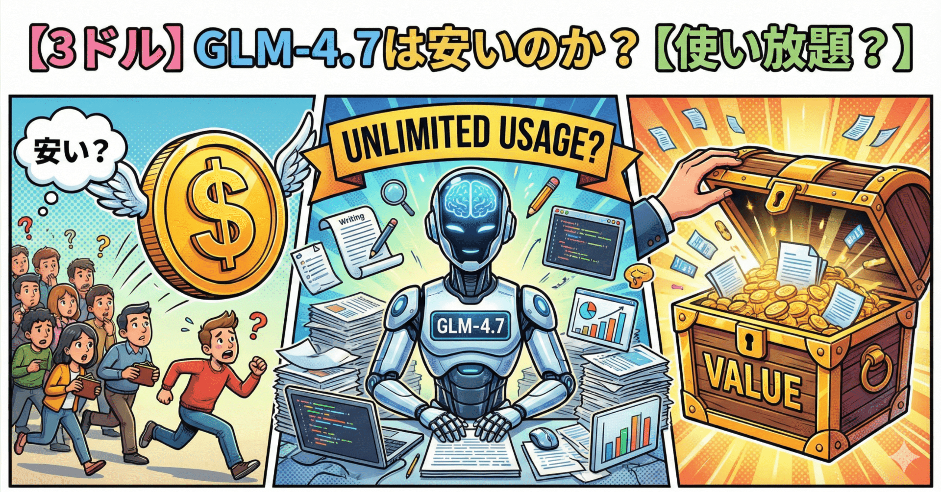 【3ドル】GLM-4.7は安いのか?【使い放題?】