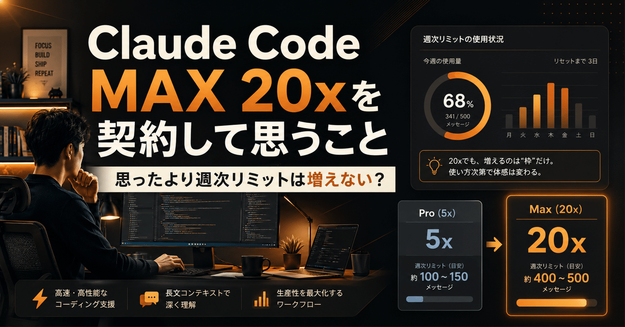 ClaudeCodeMAX20xを契約して思うこと