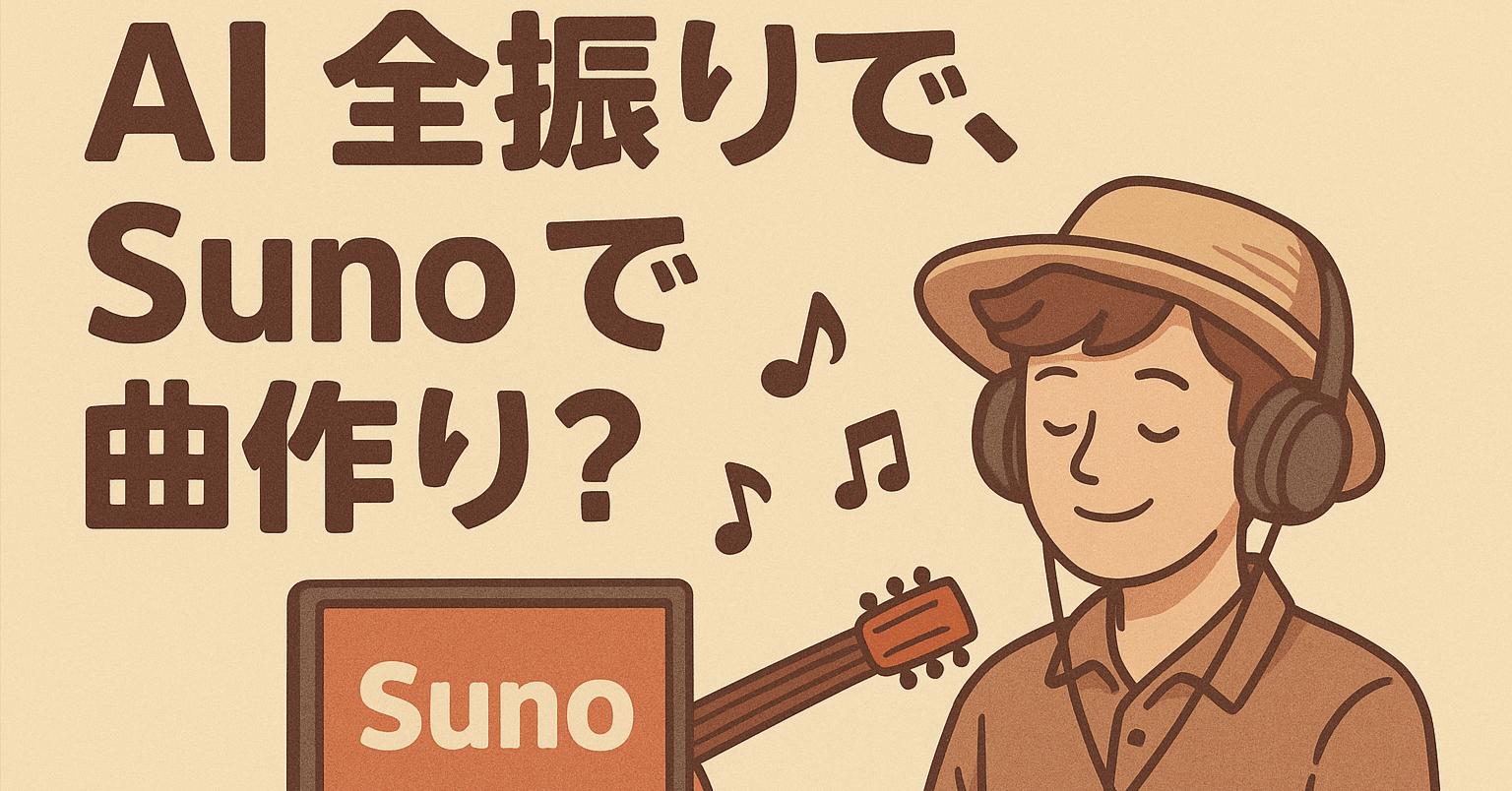 AI全振りで、Sunoで曲作り?