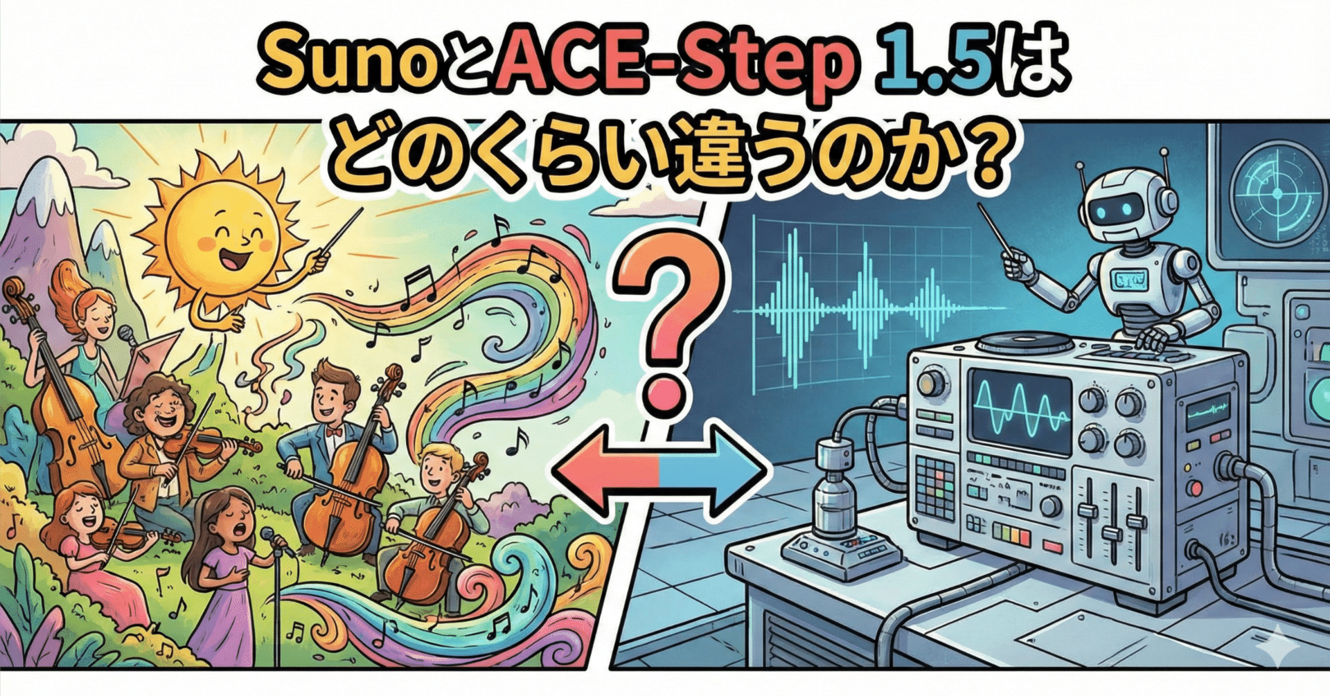 SunoとACE-Step 1.5はどのくらい違うのか?