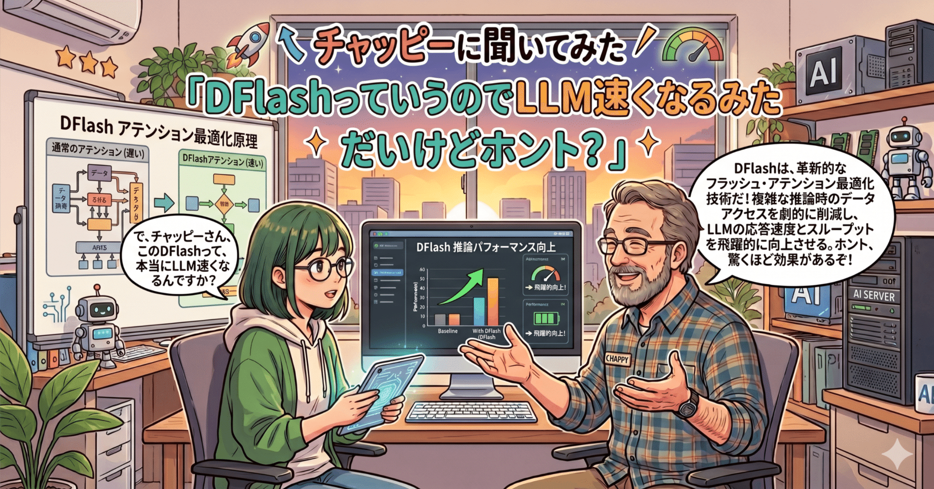 チャッピーに聞いてみた「DFlashっていうのでLLM速くなるみたいだけどホント?」