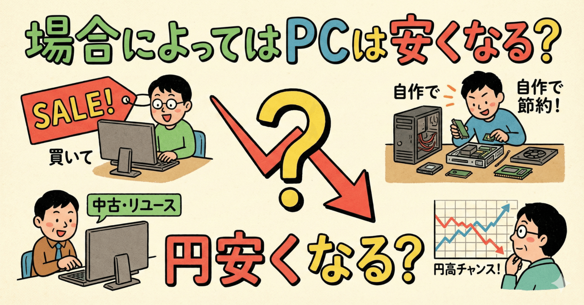 場合によってはPCは安くなる?