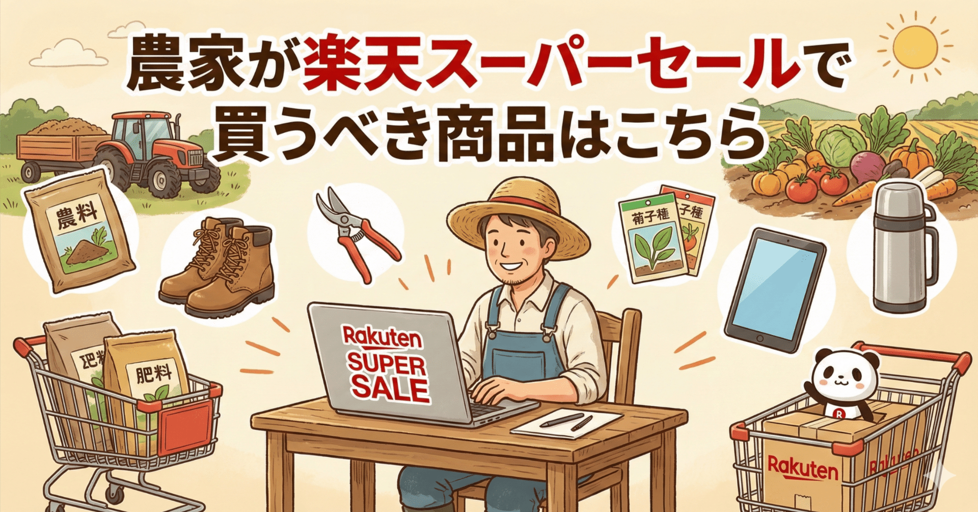 農家が楽天スーパーセールで買うべき商品はこちら