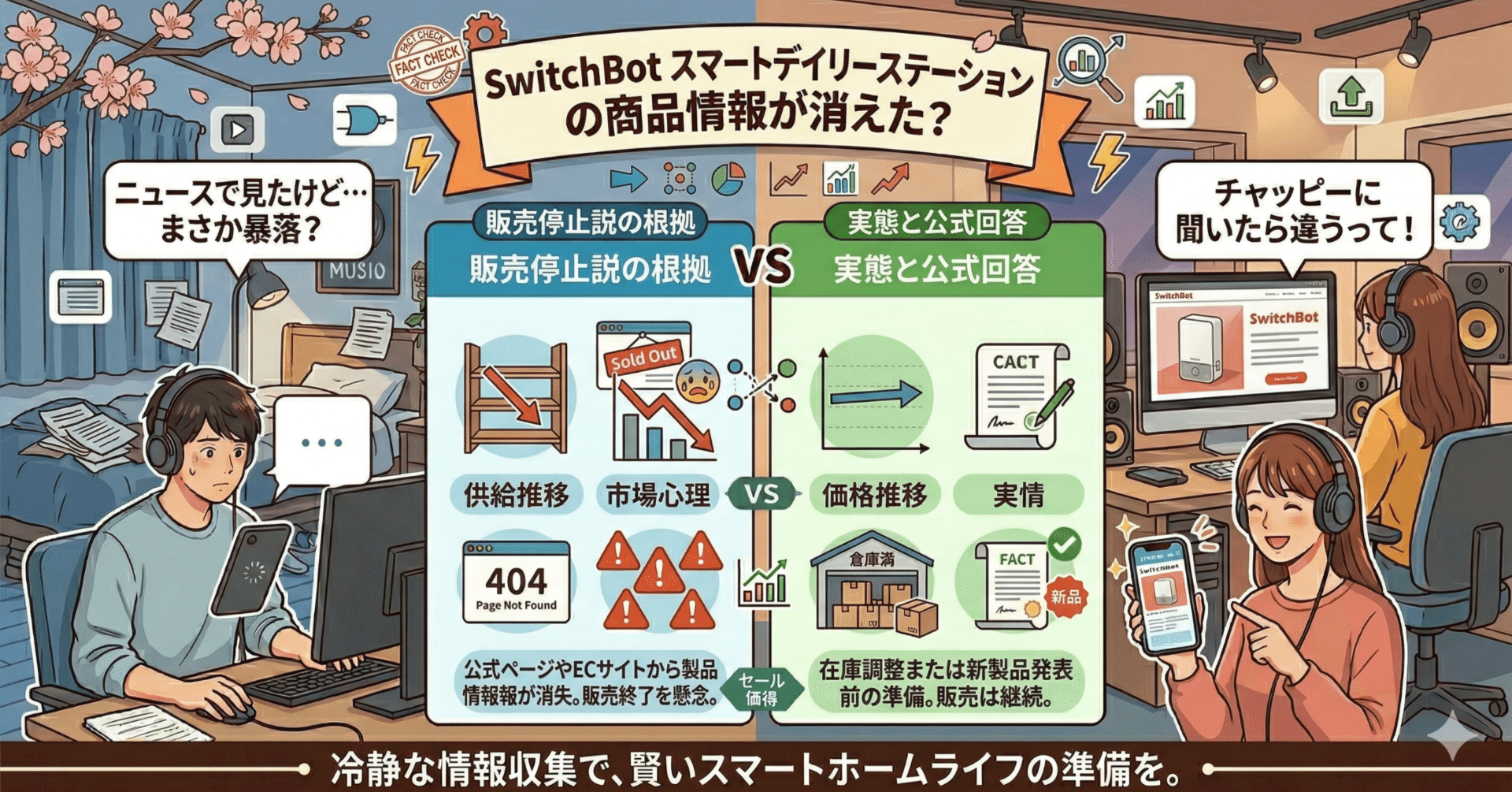 SwitchBot スマートデイリーステーションの商品情報が消えた?