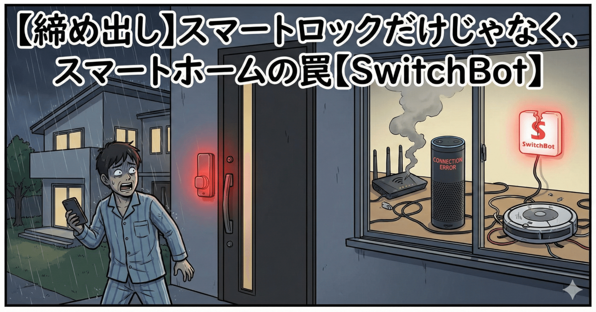 【締め出し】スマートロックだけじゃなく、スマートホームの罠【SwitchBot】