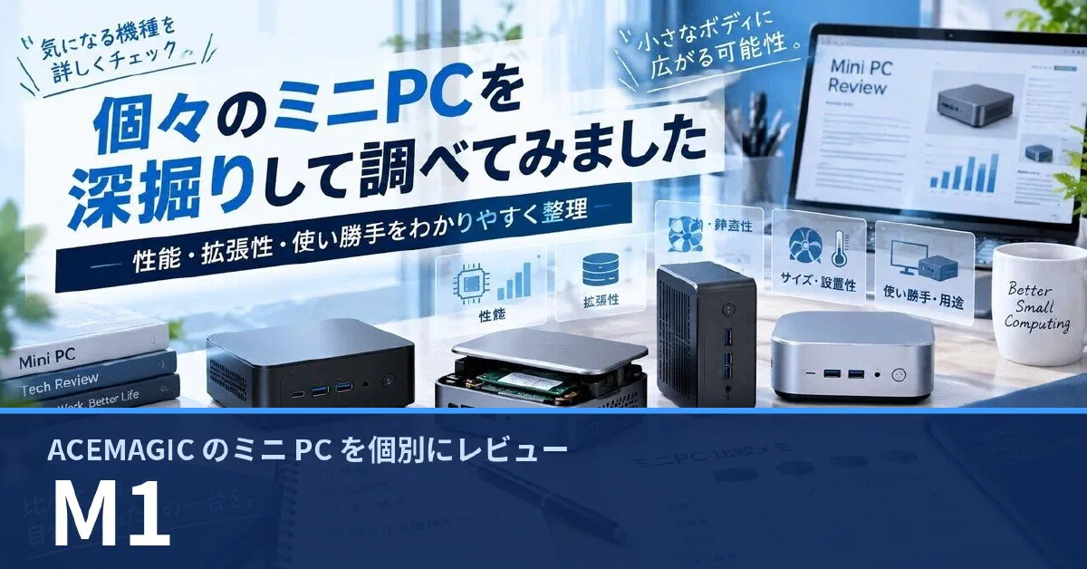 ACEMAGIC M1 のスペック・ベンチマーク・できること — 実機レビュー記事・動画から整理